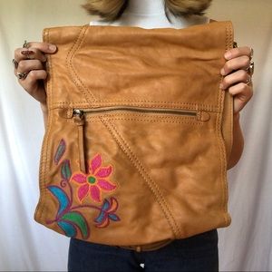 Lucky Brand embroidered leather purse